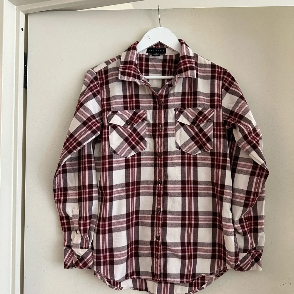 Sanctuary Plaid Button Down Shirt - Picture 4 of 5